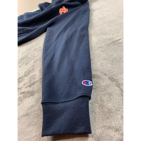 Champion Auburn Tigers Half-Zip Pullover Sweatshirt L Cotton & Polyester Navy Bl - Picture 9 of 14